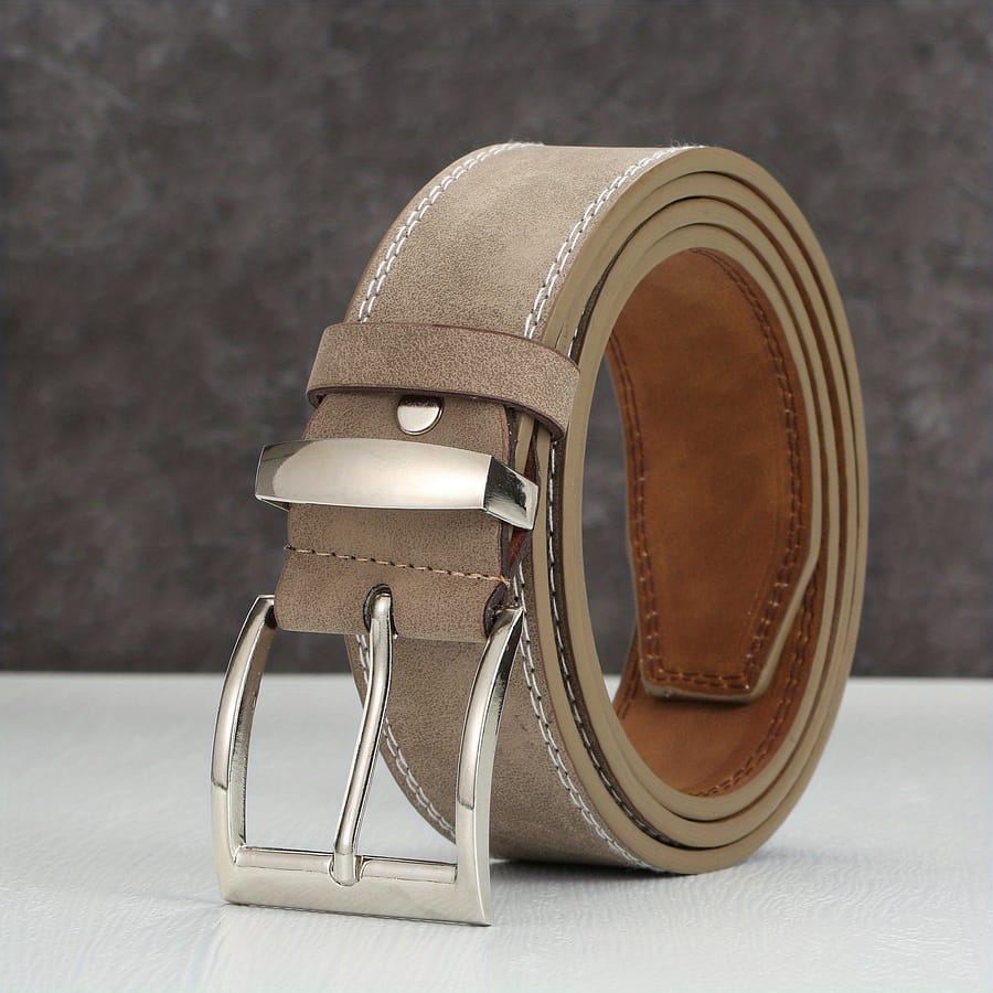 Men’s Fashion Alloy Square Buckle Belt Trendy Pants Jeans Decorative Belt Accessories Shop Online at Dubai Trades 2