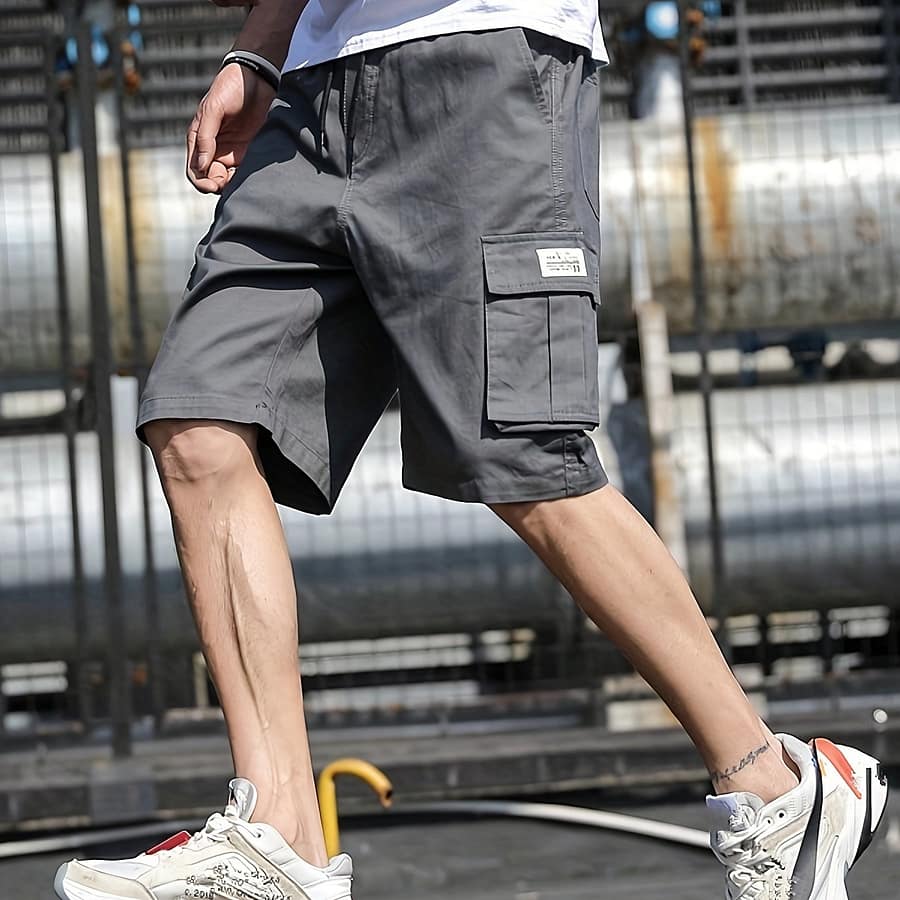 Men’s Multi Pocket Cargo Shorts, Casual Waist Drawstring Cargo Shorts For Summer Cargo Shop Online at Dubai Trades 2