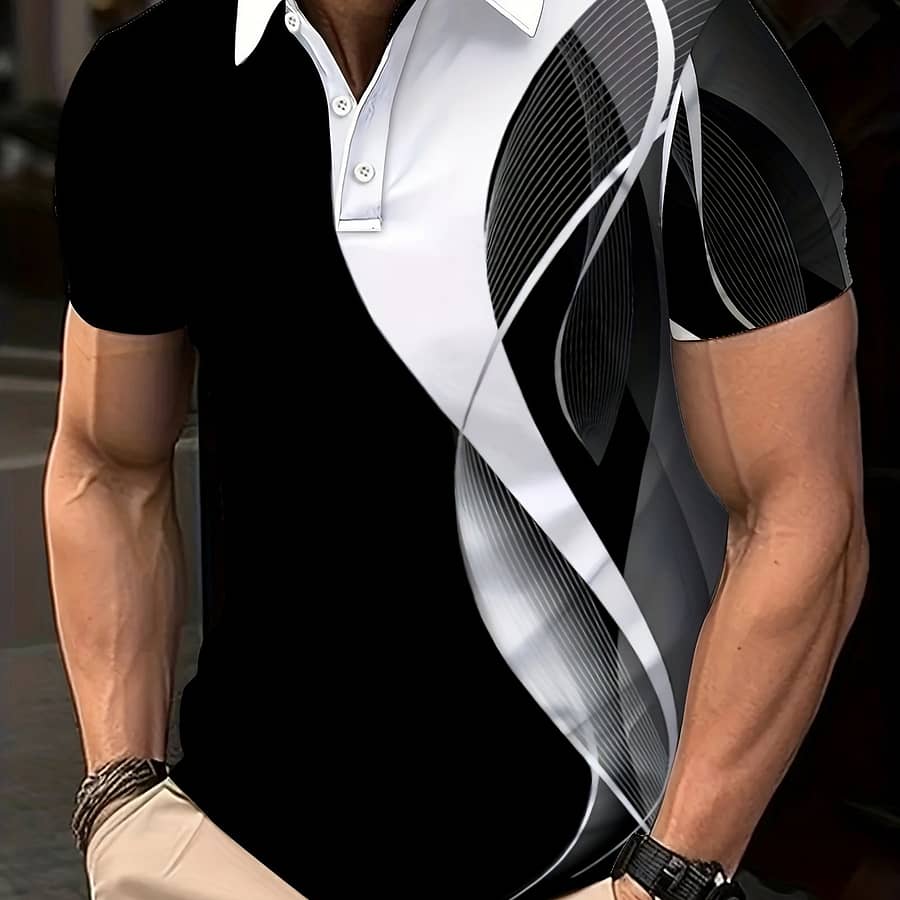 Men’s Plus Size Golf Shirt – Casual Short Sleeve With Stylish Color Design, Breathable Polyester , Machine Washable, Plus Size Clothing, Shoes & Jewelry Shop Online at Dubai Trades 2