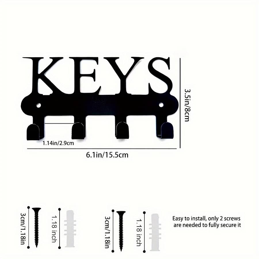 Metal Key Hook – Rust-proof, Powder-coated Wall Mount For Keys, Clothes & Hats – Home Decor Home & Kitchen Shop Online at Dubai Trades 2