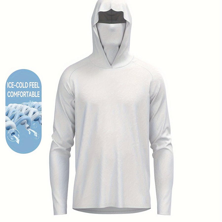 Middle Eastern Men’s Hoodie, Sports Magic Quick-dry Towel Breathable Long Sleeve Fishing Hiking Outdoor Running Drawstring Scarf Quick Clothing Shop Online at Dubai Trades 2