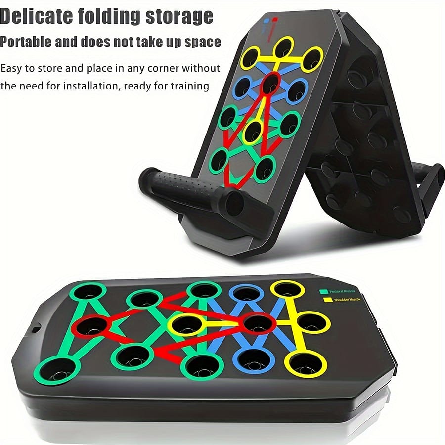 Multifunctional 28-hole Push-up Board, Abs Material, Uncharged, & Abdominal Muscle Training Equipment Exercise & Fitness Shop Online at Dubai Trades 2