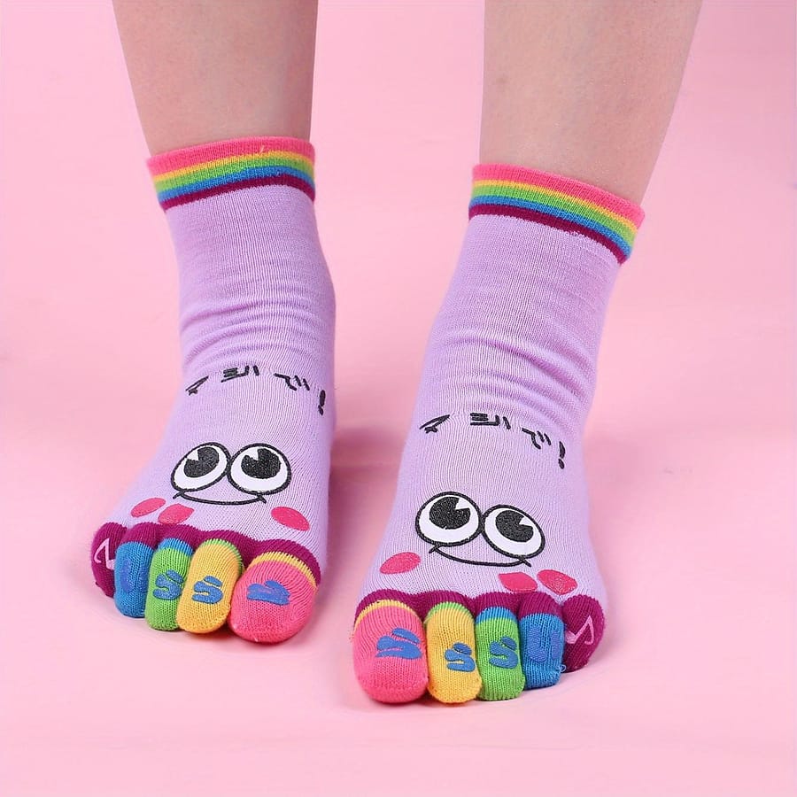 Music Festival Cartoon Print Toe Socks, Sports Socks For Running Athletic, Women’s Stockings & Hosiery Accessories Shop Online at Dubai Trades 2