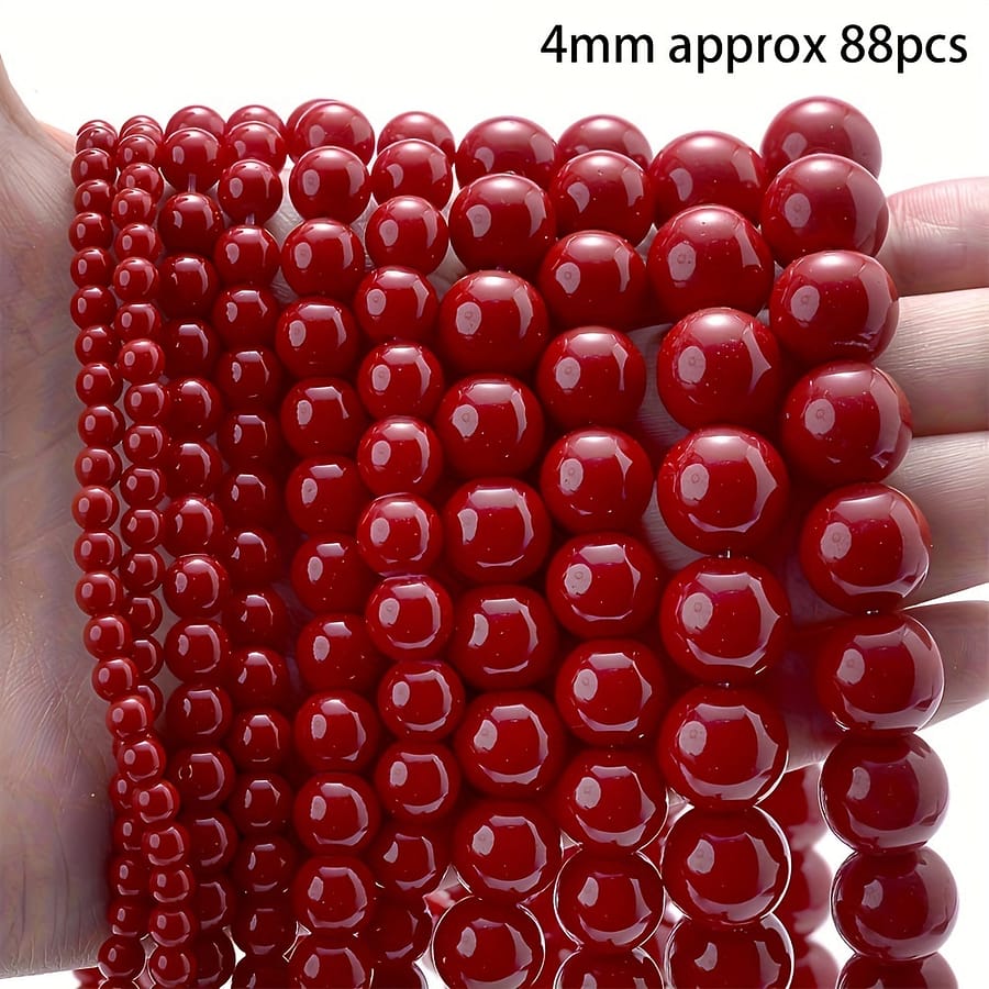 Natural Red Coral Round Stone Spacer Beads For Jewelry Making – Loose Bead Assortment For Diy Bracelets, Necklaces, And Charms (4mm, 6mm, 8mm, 10mm Sizes) Arts, Crafts & Sewing Shop Online at Dubai Trades 2