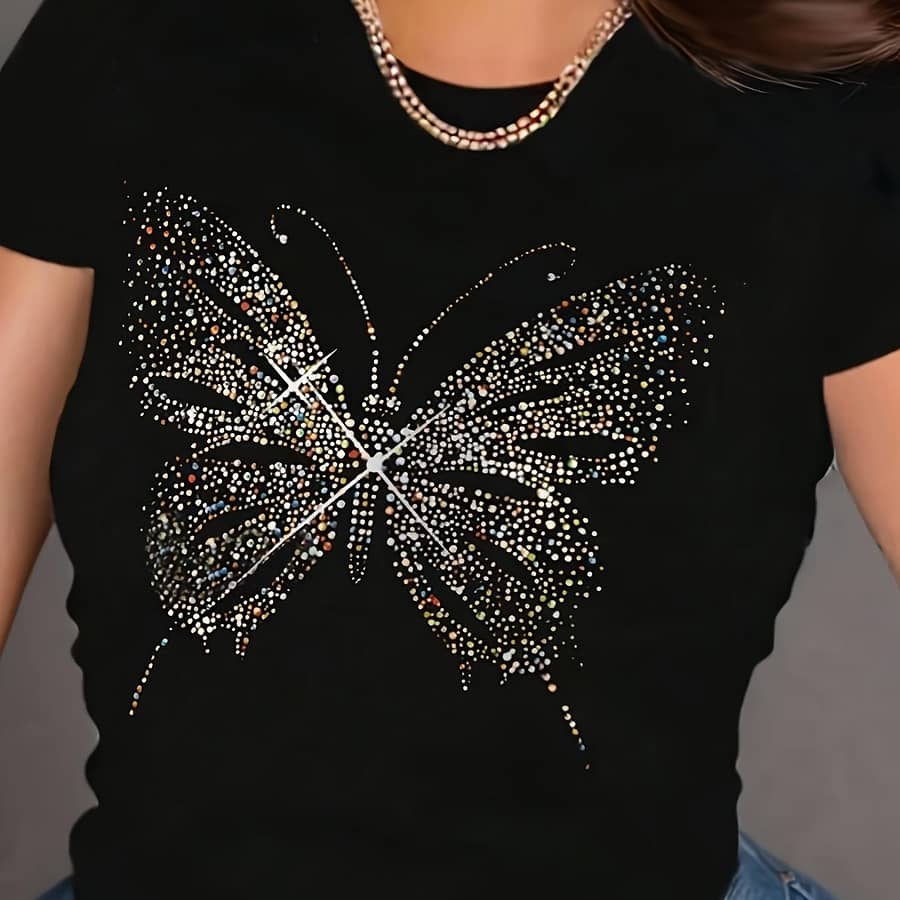 Neck T-shirt, Short Sleeve Casual Top For , Women’s Clothing Clothing Shop Online at Dubai Trades 2