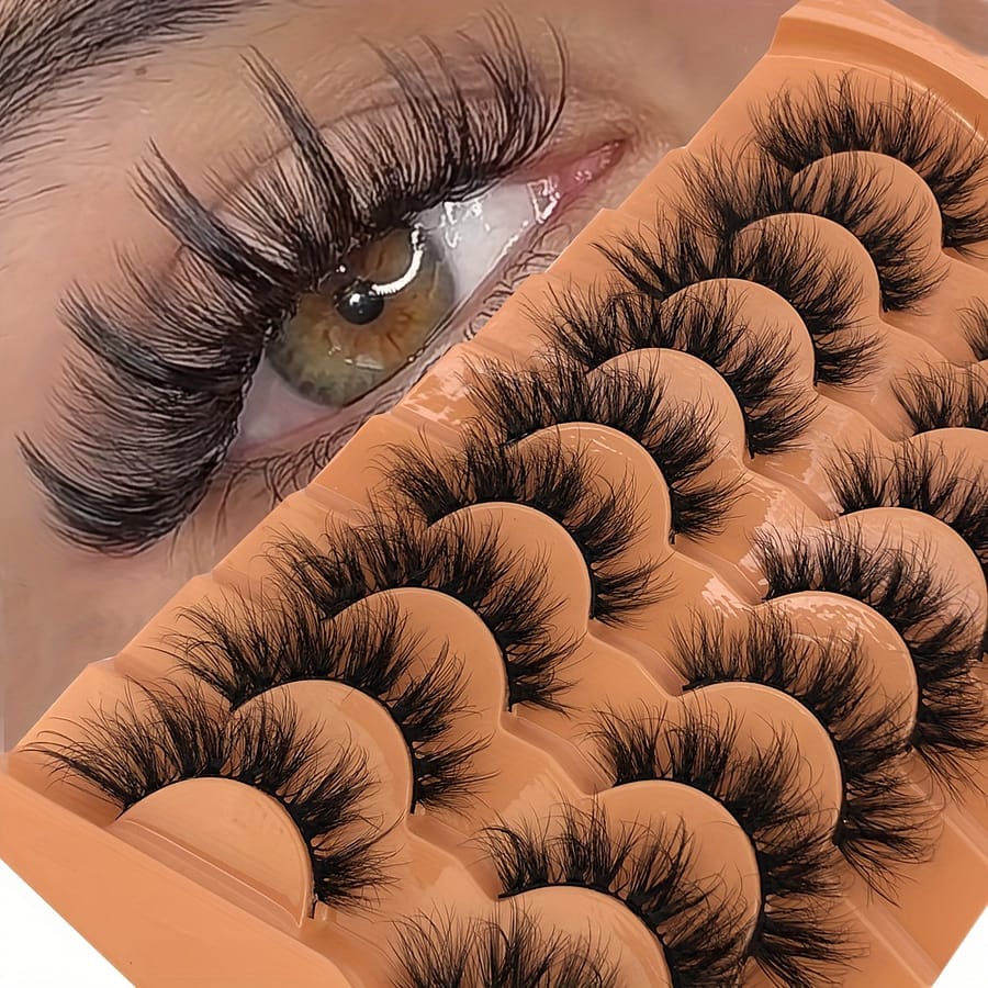 New 9 Pairs Of Eyelashes Makeup Soft And Fluffy 3d Mink False Eyelashes Thick Handmade Mink Eyelashes False Eyelashes Natural False Eyelashes Beauty & Personal Care Shop Online at Dubai Trades 2