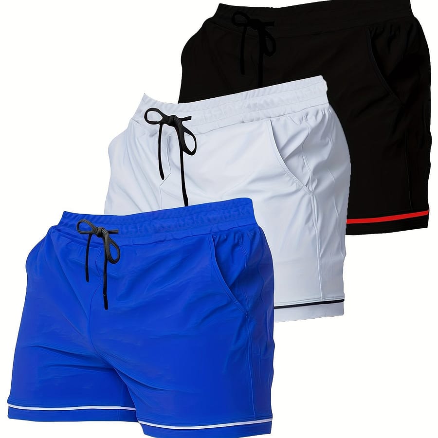 New Combination Pack Men’s Shorts For Fitness, Basketball, Running, Training, , Quick-drying, Breathable, Single Layer, Three-point Shorts, Multi-pack Active Shop Online at Dubai Trades 2