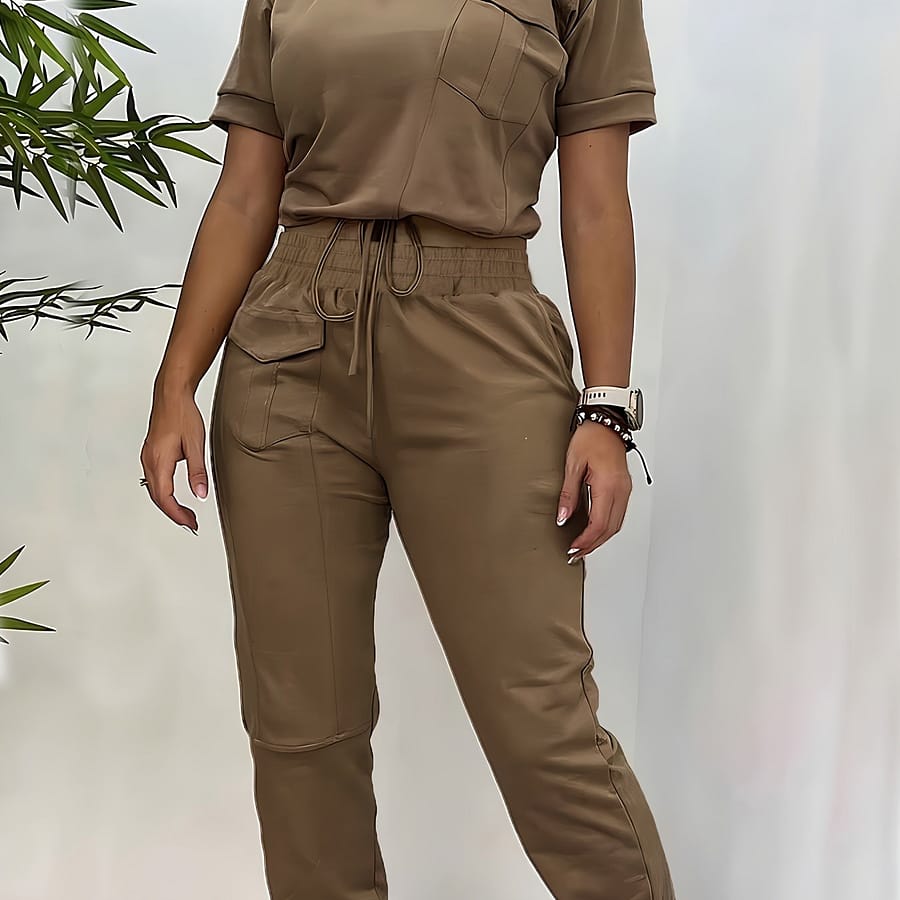 New Women’s Casual Two-piece Set, Fashionable Top And Pants Clothing Shop Online at Dubai Trades 2