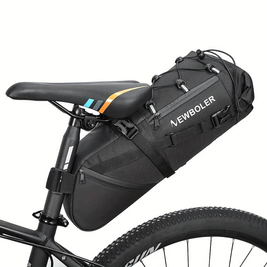 Newboler Large Capacity Bicycle Bag, Adjustable Strap, Black – Ideal For Long-distance Cycling Bike Racks & Bags Shop Online at Dubai Trades 2