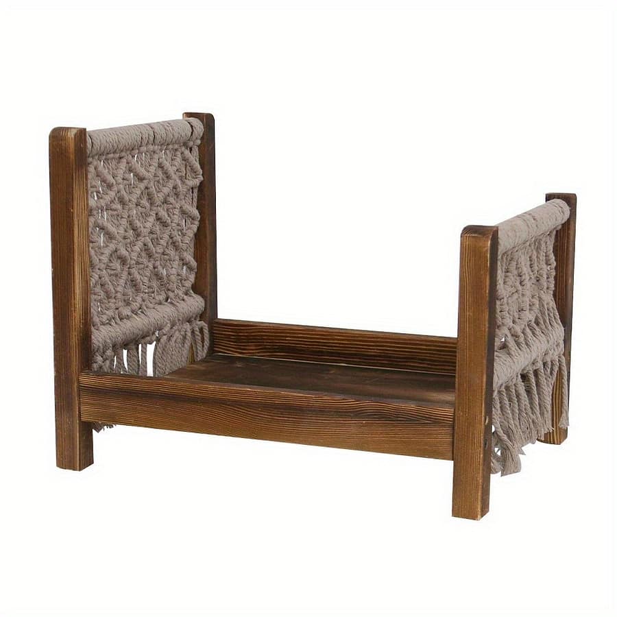 Newborn Photography Props Small Bed Studio Shooting Baby Accessories Doll Bed Shooting Props Disassembled Wooden Bed Camera & Photo Shop Online at Dubai Trades 2