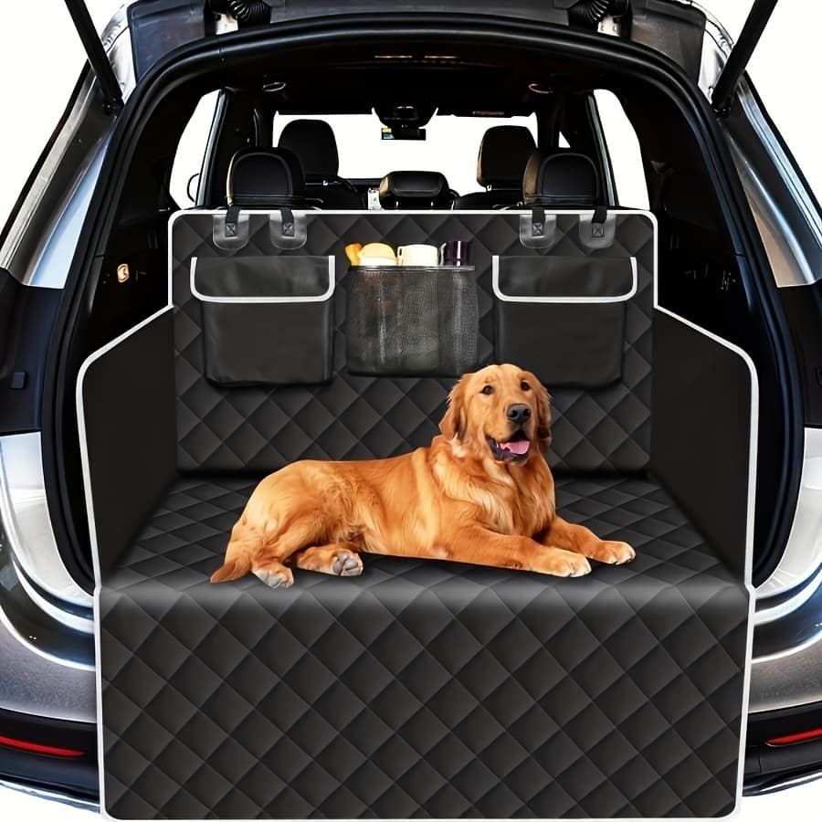 Pet Car With 3 Storage Pockets – , For Backseat Protection Car Travel Accessories Shop Online at Dubai Trades 2