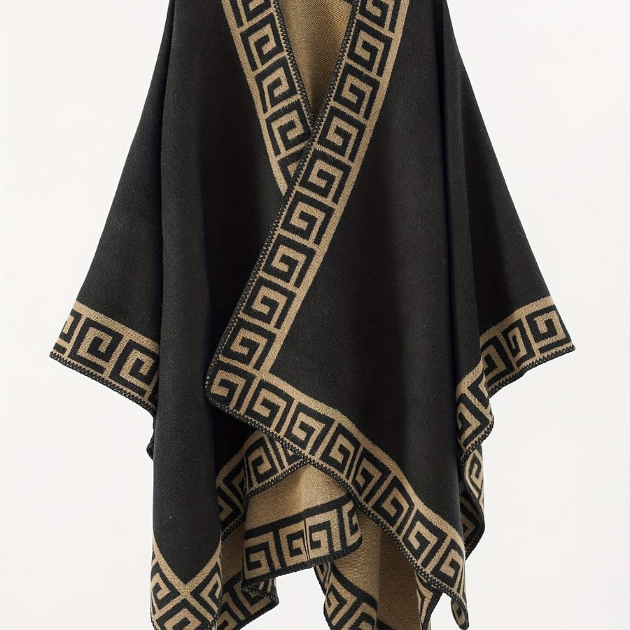 Plus Size Color Cape, Casual Cape For Fall & Winter, Women’s Plus Size Clothing Clothing Shop Online at Dubai Trades 2