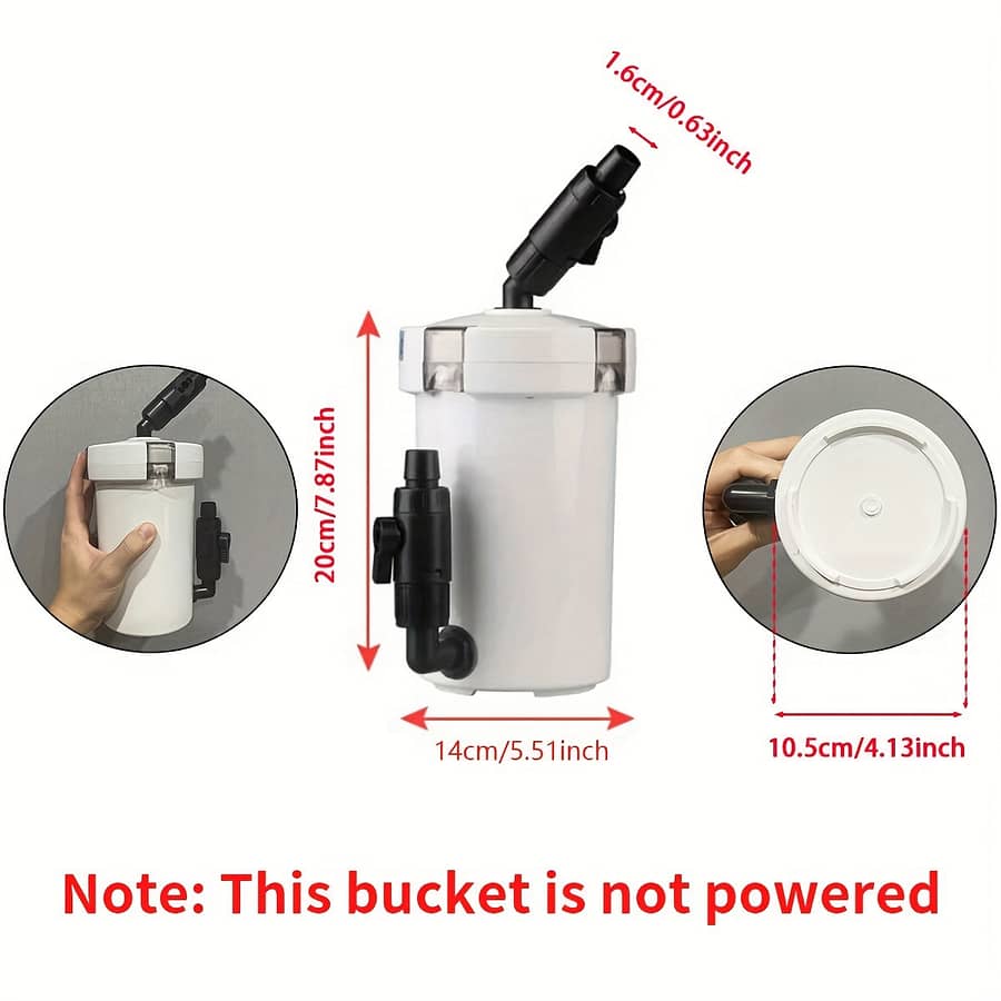 Pre-filter Bucket External Canister For Tank Filtration System – Pe Material, Non-powered, Silent, Suitable For Freshwater Tanks And Aquatic Plant Aquariums – Accessory For Aquariums & Fish Bowls Shop Online at Dubai Trades 2