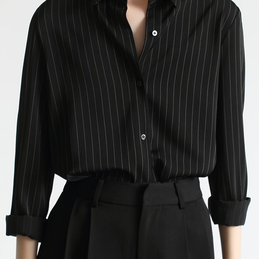 Print Button Front Shirt, Casual Long Sleeve Blouse For Spring & Fall, Women’s Clothing Blouses Shop Online at Dubai Trades 2