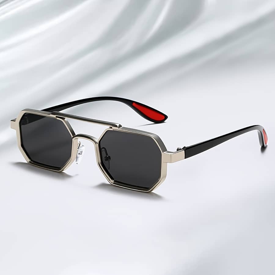 Punk Retro Cool Polygonal Fashion Glasses, Double Bridges Style, For Men Women Party Supply Photo Prop Accessories Shop Online at Dubai Trades 2