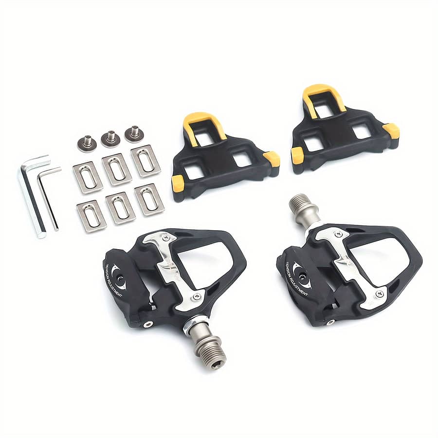 Road Bike Pedals, 268g/pair Lightweight Bicycle Pedals With Cleats Set, Compatible With System Cycling Shop Online at Dubai Trades 2