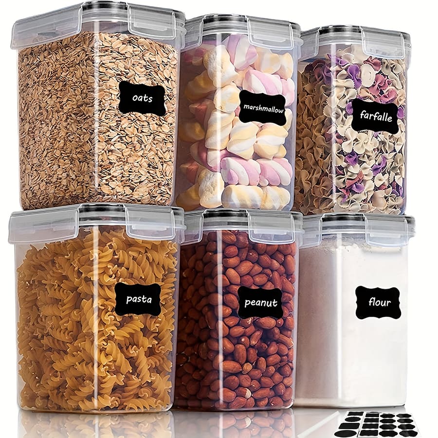 Rv Must-have! 2pcs/6pcs Airtight Food Storage Containers 54oz/1.6l-plastic Kitchen Pantry Storage Containers For Sugar, Flour, Baking Supplies – Suitable For Domestic Scenes Business, Industry & Science Shop Online at Dubai Trades 2