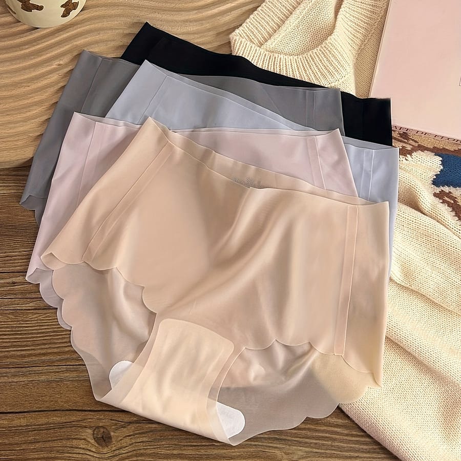Set Of 5 Seamless Women’s Thin Mid-rise Quick-dry Triangle Shorts, Popular Face Mask Style. Bikinis Shop Online at Dubai Trades 2