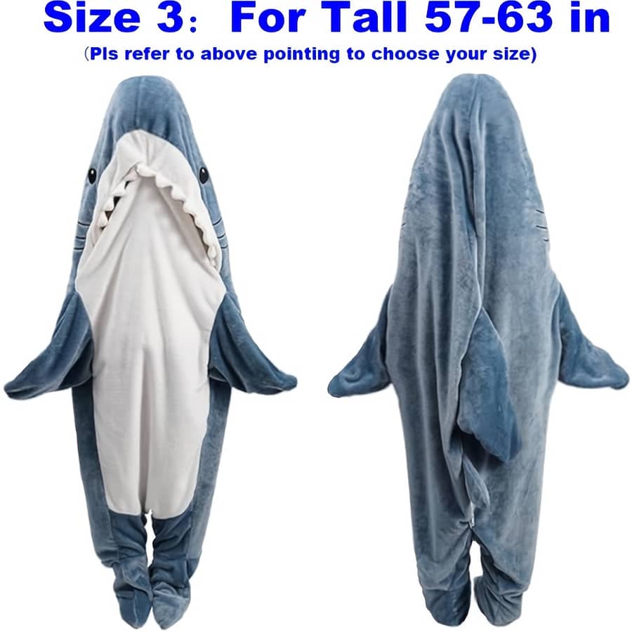 Shark Blanket Hoodie Wearable Shark Blanket, Shark Sleeping Bag, Soft Cozy Shark Costume Bedding Shop Online at Dubai Trades 2