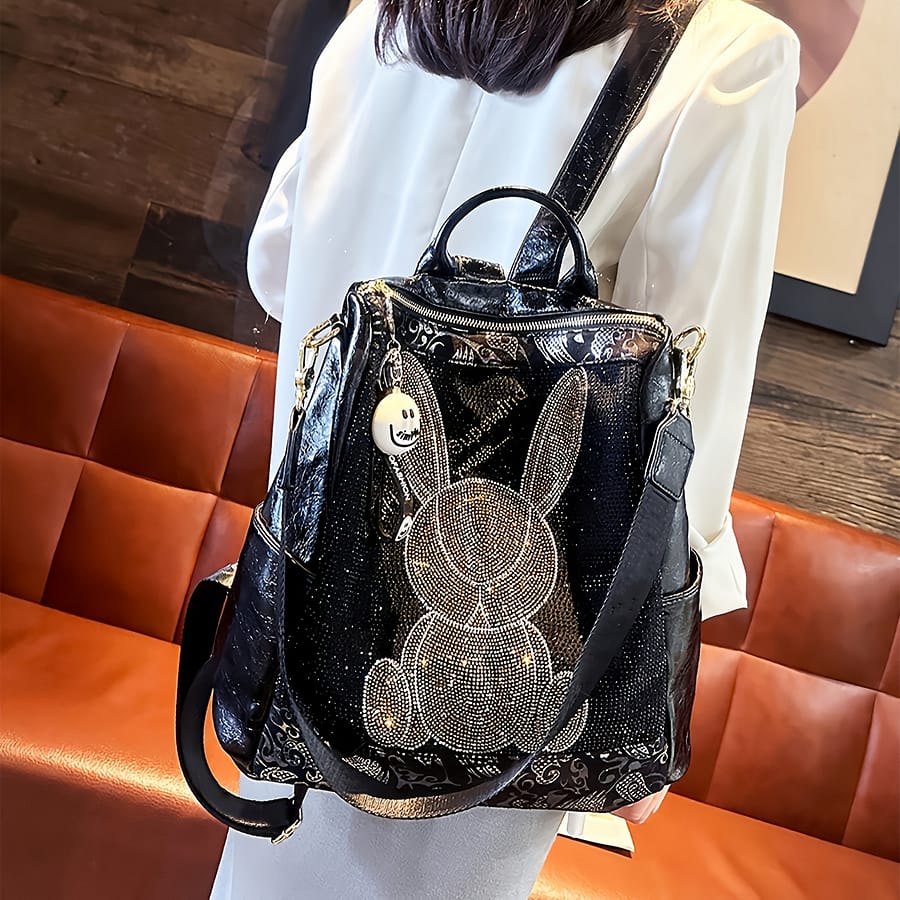 Shiny Rhinestone Backpack Purse, Pattern Daypack, Shoulder Bag, Travel Work Schoolbag Clothing, Shoes & Jewelry Shop Online at Dubai Trades 2