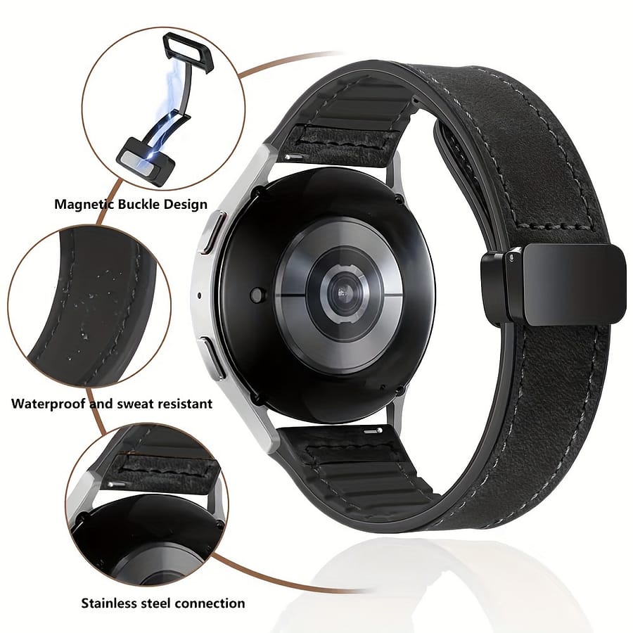 Silicone Strap Synthetic Synthetic Leather Pu Suitable For Huawei Gt43pro Watch456 Iphone 20mm Magnetic 22mm Watch Strap Electronics Shop Online at Dubai Trades 2