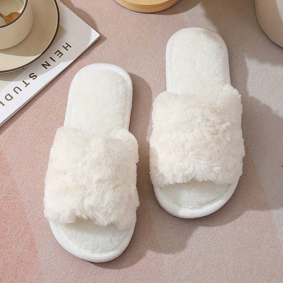 Slip-on Slippers – Cozy Fur Lined With Soft Fabric & Eva Sole, For Indoor/outdoor Use, Hand Washable Casual House Shoes Clothing, Shoes & Jewelry Shop Online at Dubai Trades 2