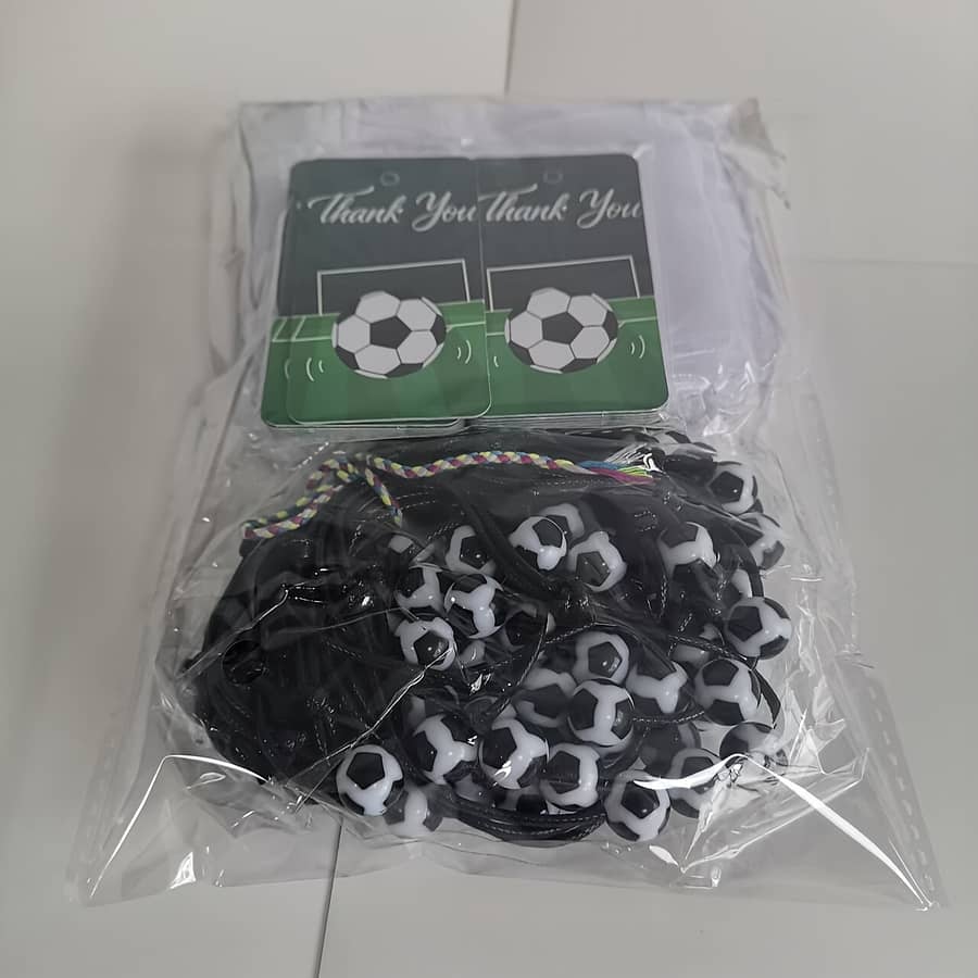 Soccer Party Favor 24 Pack: Soccer Bracelet With Drawstring Bags And Custom Cards – Soccer Themed Events Event & Party Supplies Shop Online at Dubai Trades 2