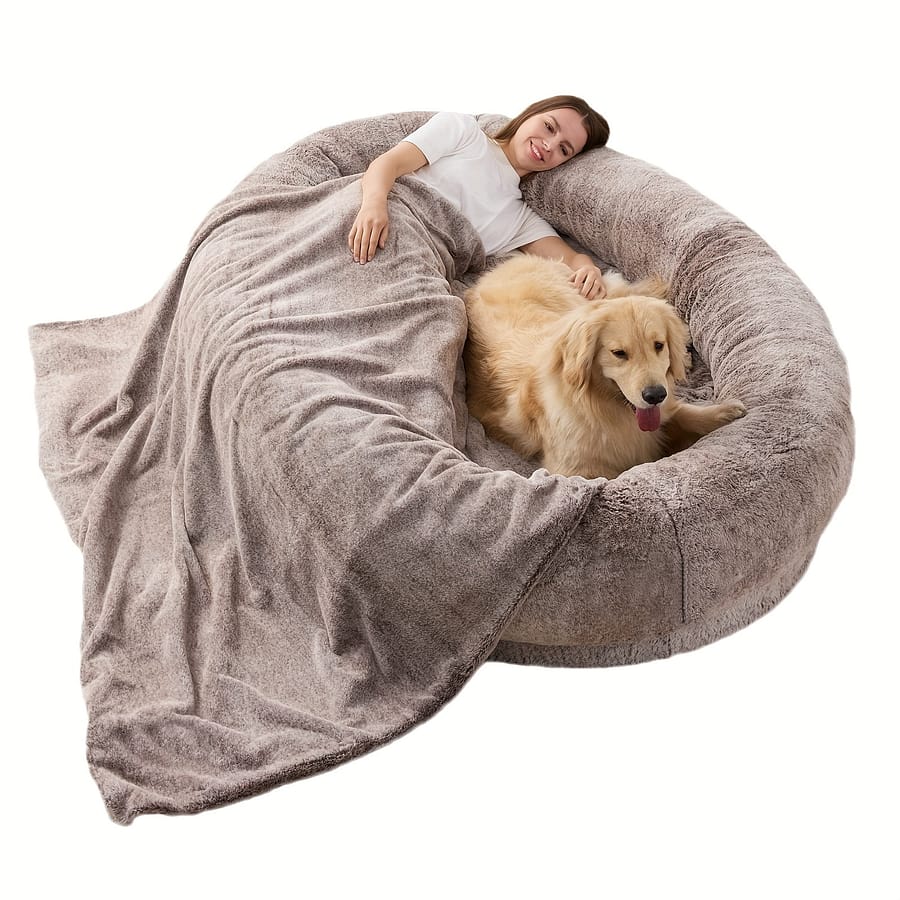 Soft Fleece Dog Bed For All Sizes – Memory Foam, Non-slip, Elliptical Design, Suitable For Small, Medium, And Large Dogs Beds Shop Online at Dubai Trades 2