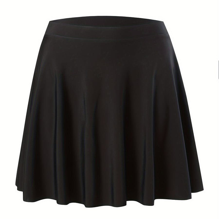 Solid Color High Stretch Swim Skort, Built-in Briefs Swimming Skirt, Women’s Swimwear & Clothing Bikinis Shop Online at Dubai Trades 2