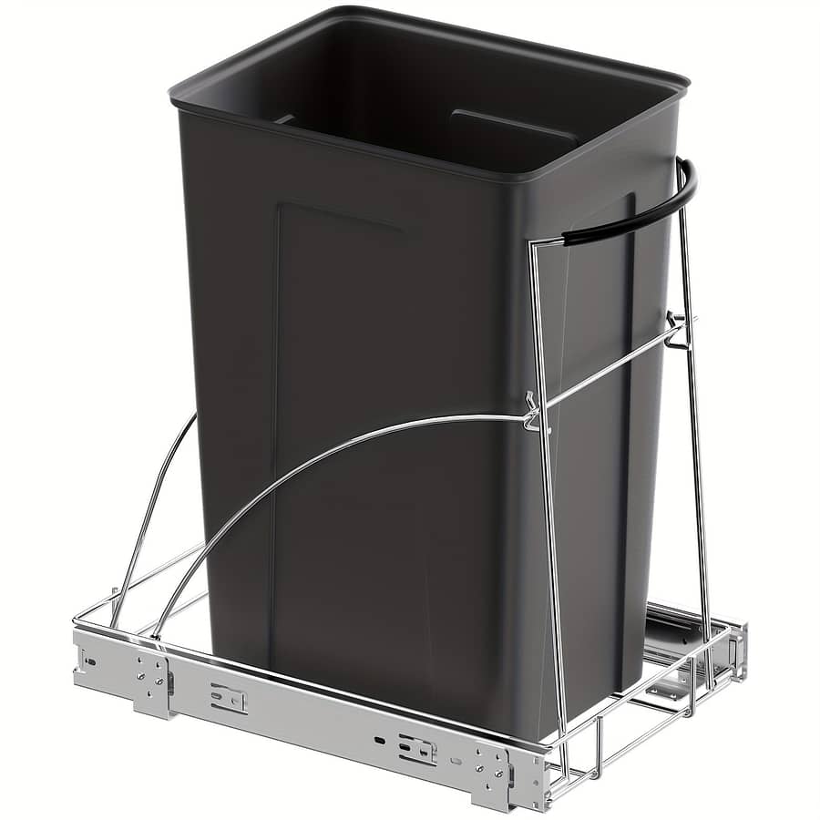 Space-saving Under Cabinet Pull-out Trash Can Rack – Durable Metal, , Fits 13″x18″ Cabinets (can Not Included) Home & Kitchen Shop Online at Dubai Trades 2