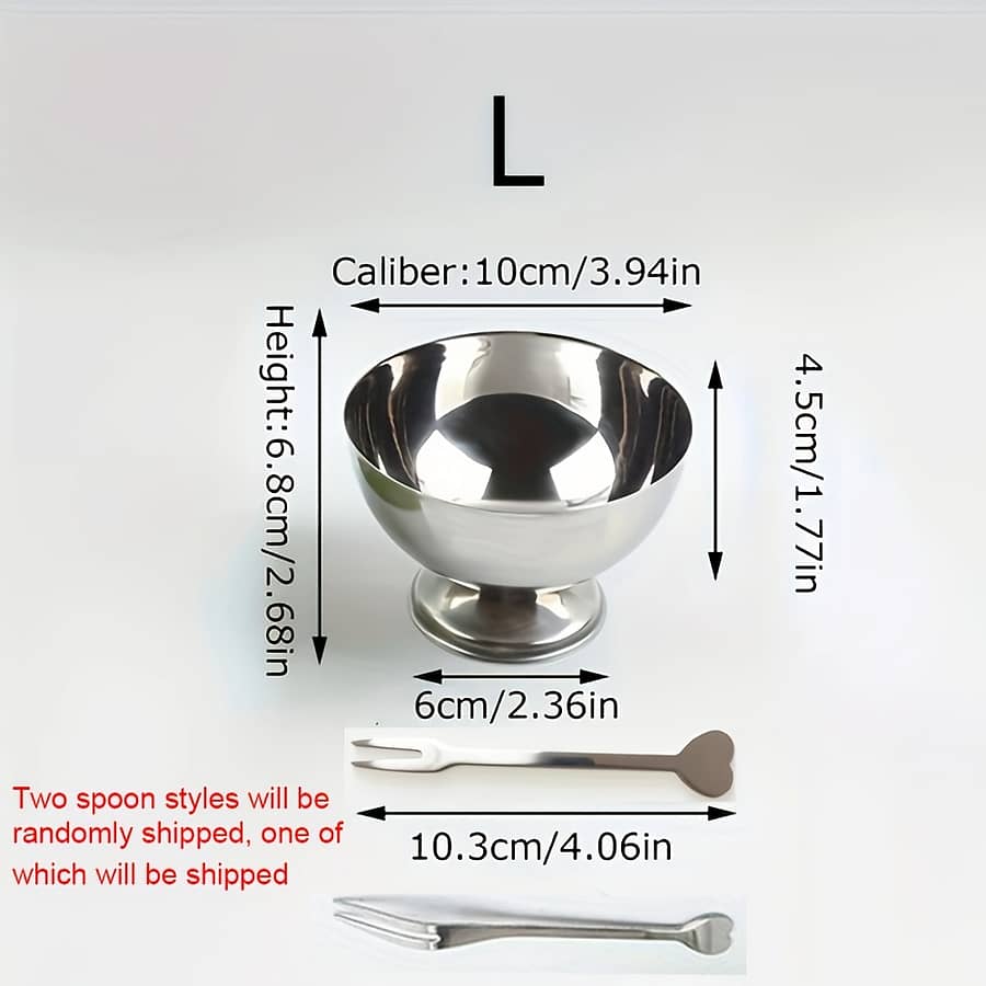 Stainless Steel Dessert Cup – Versatile Ice Salad Bowl, Snack Serving Plate For Parties And Home Use Dining & Entertaining Shop Online at Dubai Trades 2