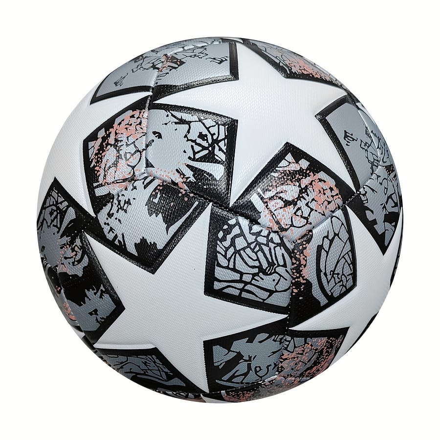 Standard Size 5 Soccer Ball, Machine-sewn Wear-resistant Pu Leather, Unisex Football For Family Fun, Perfect For Festive Gift Occasions Balls Shop Online at Dubai Trades 2