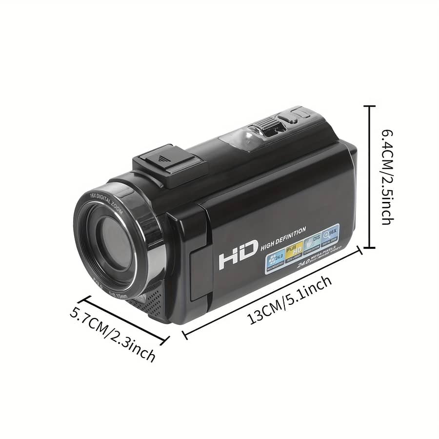 Stuogyum Camera Camcorder With 3inch Ips 270 Degrees Rotation Screen, 16x Digital , 1080i Video Capture Resolution, Hybrid , And 64gb Card Camera & Photo Shop Online at Dubai Trades 2