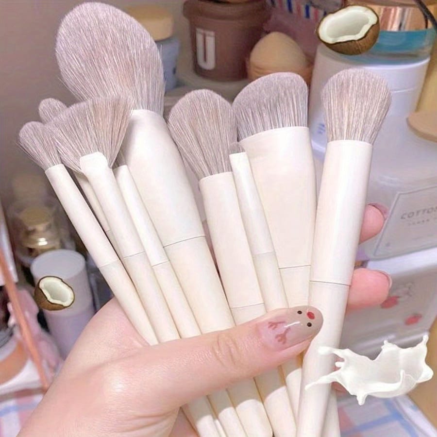 10pcs Soft Fluffy Makeup Brushes Set Kit For Foundation Eye Shadow Concealer Blush Brush Skin Friendly Makeup Tools Ideal For Makeup Beginner Students Beauty & Personal Care Shop Online at Dubai Trades 2