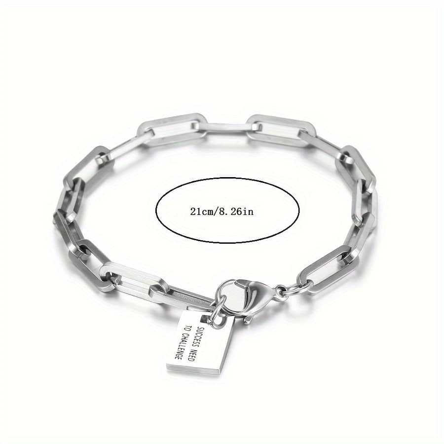 1pc Stainless Steel Characteristic Hip Hop Thick Link Chain Bracelet Bracelets Shop Online at Dubai Trades 2