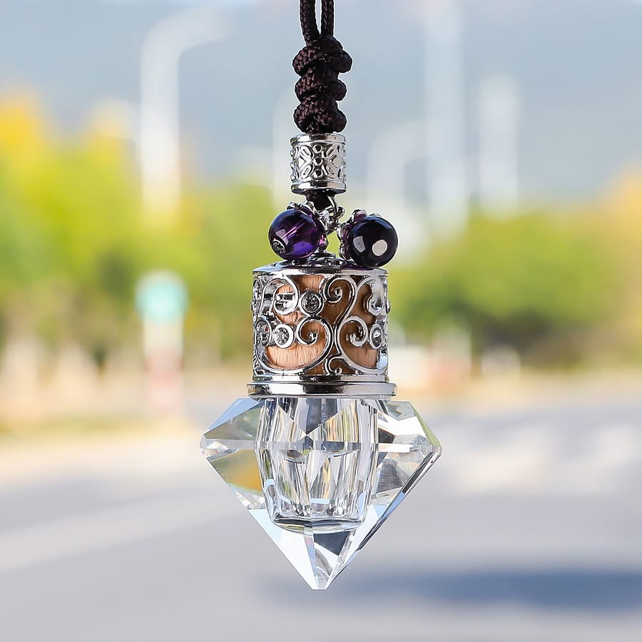 Car Perfume Pendant Car Fragrance Empty Bottle Rear View Mirror Pendant Car Interior Decoration -border Home Fragrance Bottle Artificial Crystal Gift Air Fresheners Shop Online at Dubai Trades 2