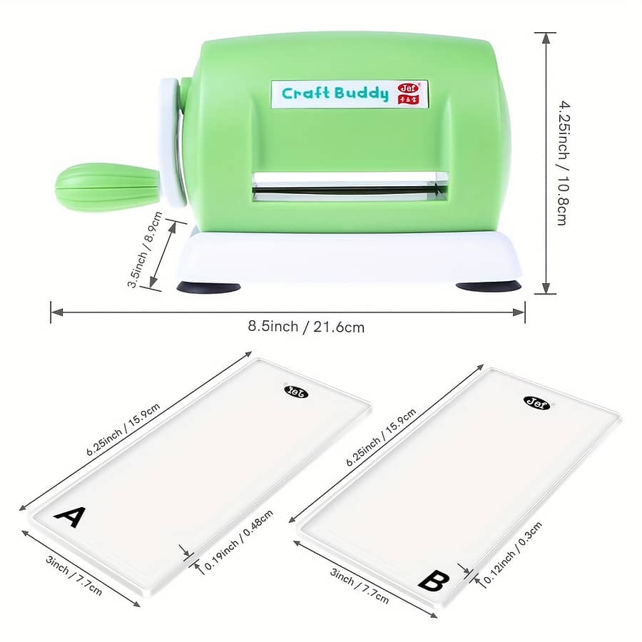 Craft Buddy Portable Die Cutting & Embossing Machine For Diy Scrapbooking And Card Making – Pe Material, Battery-free, 2023 New, Cutting Pads Arts & Crafts Supplies Shop Online at Dubai Trades 2