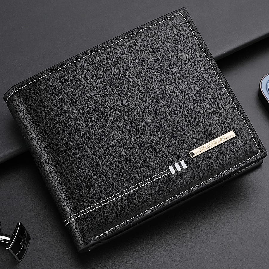 Deabolar Men’s Pu Leather Short Wallet High Quality Texture Business Wallet With Zipper Pockets Card Holder Accessories Shop Online at Dubai Trades 2