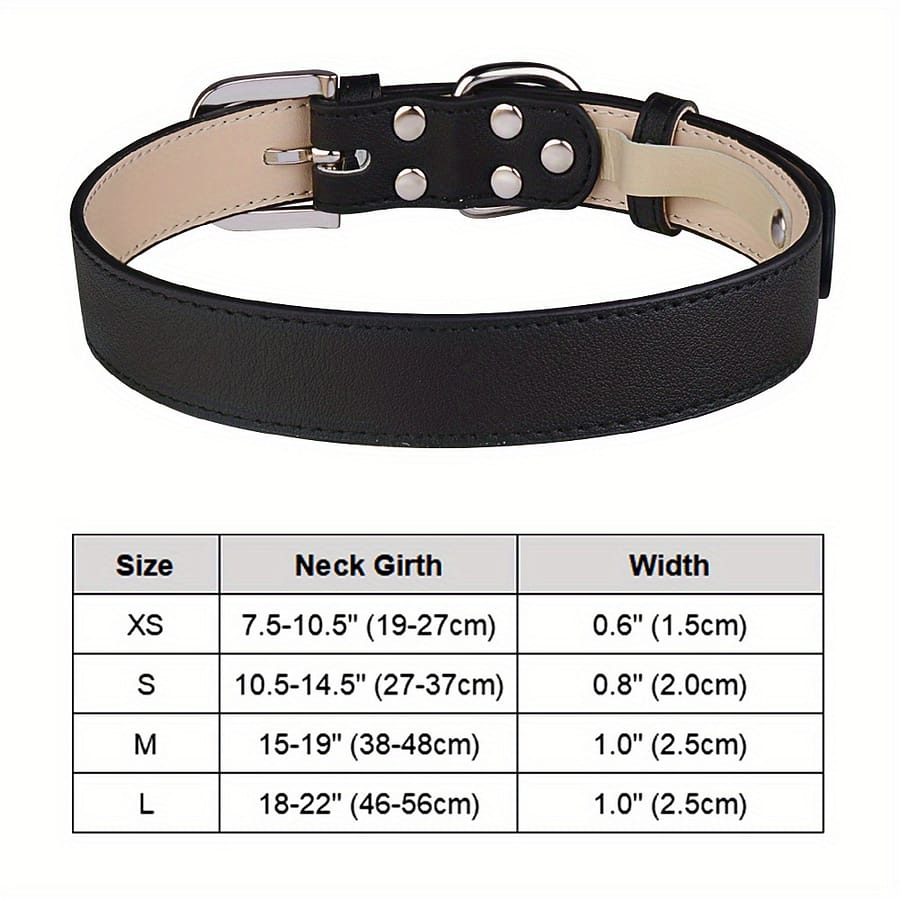 Dog Soft Leather Collar Adjustable Puppy Collar For Small Medium Large Dogs Pet Accessories Basic Collars Shop Online at Dubai Trades 2