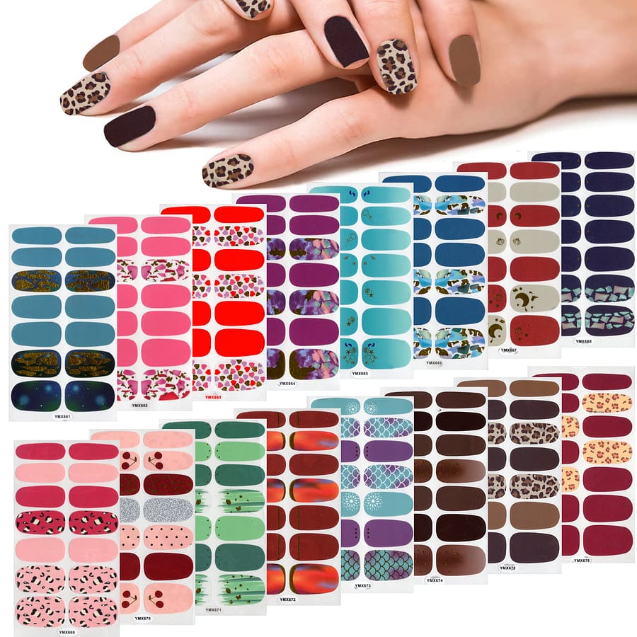 Manicure Leopard Print Foil Stickers Set Of 16 Ymx661-676 Beauty & Personal Care Shop Online at Dubai Trades 2