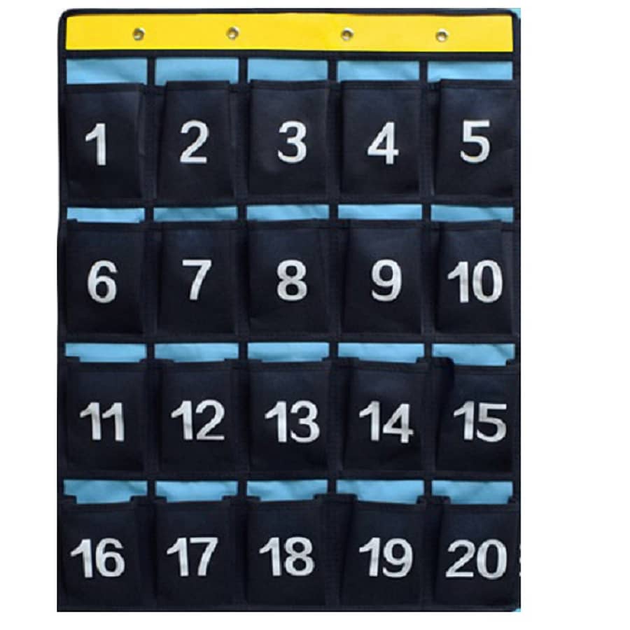 Polyester Classroom Cell Phone & Calculator Organizer – Numbered Pocket Chart With Over-the-door Hooks, Ideal For School, Meeting Rooms & Dorms, Classroom Accessories Education & Crafts Shop Online at Dubai Trades 2
