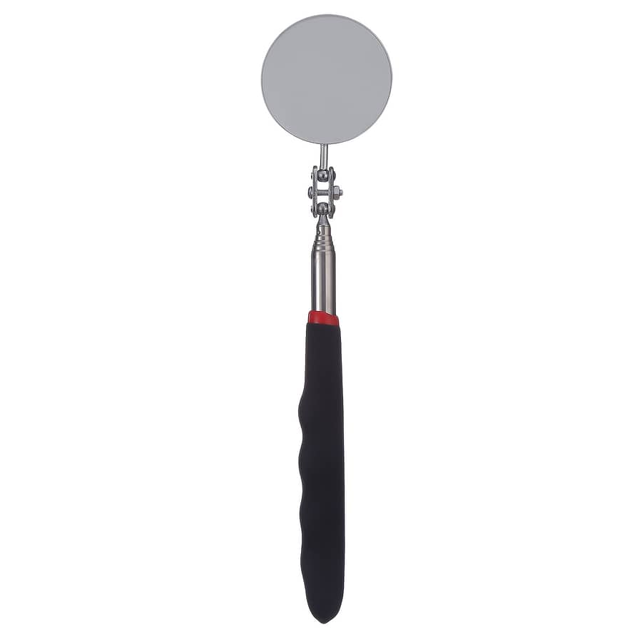 Telescopic Folding Inspection Mirror For Car Maintenance – Black, 73-24cm, Carbon Steel & Glass, Underbody Viewing Tool With Red Accent Handle Business, Industry & Science Shop Online at Dubai Trades 2