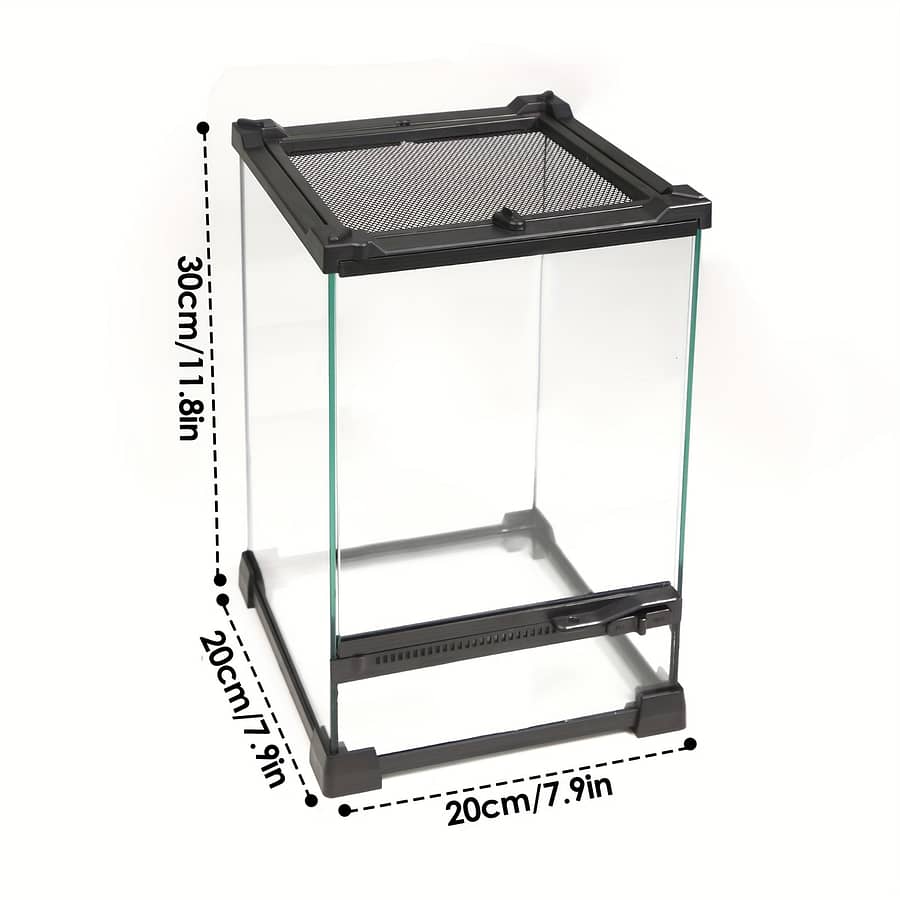 Tempered – For Lizards, Geckos & Snakes | Terrarium With Feeding Dish | Decor Not Included Pet Supplies Shop Online at Dubai Trades 2