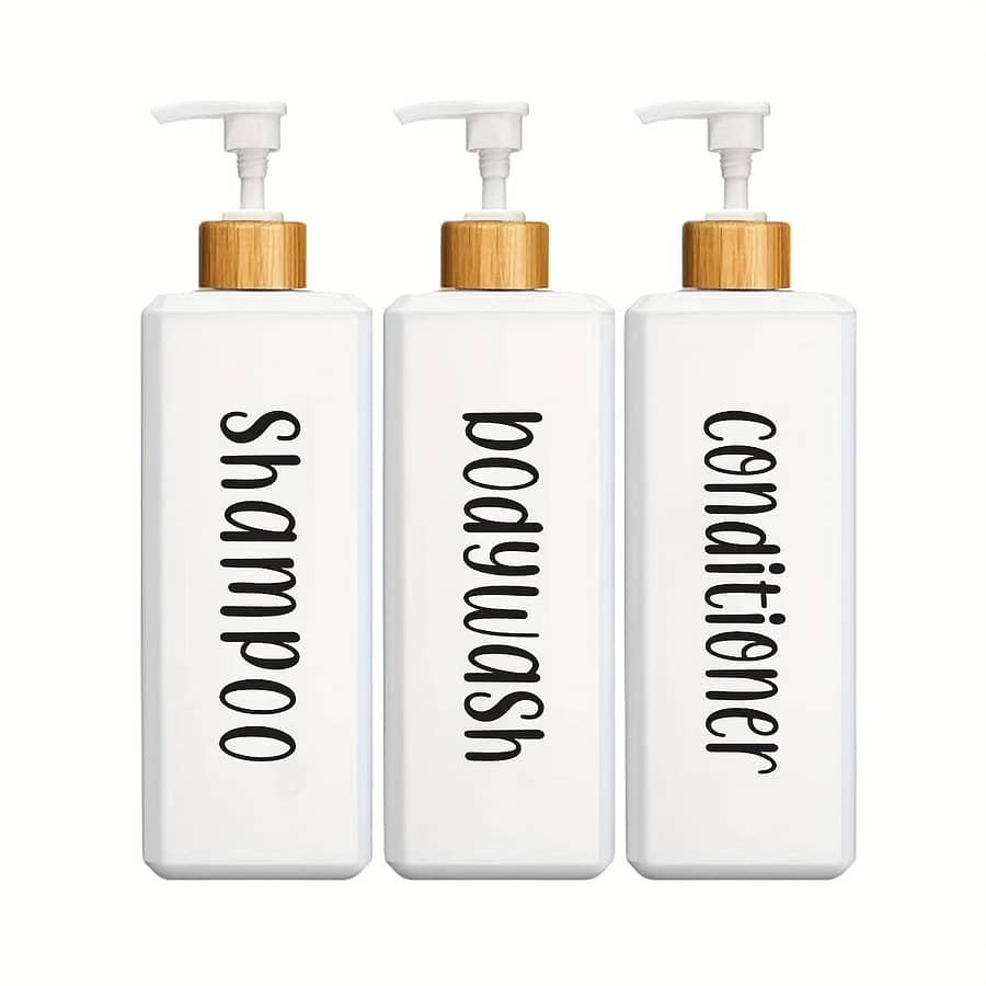 Three-piece Set 500ml Bathroom Shampoo Conditioner Shower Dispenser Beauty & Personal Care Shop Online at Dubai Trades 2