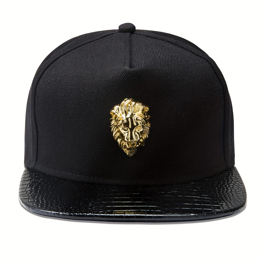 Trendy Red Hip-hop Snapback Hat With Golden Emblem – Punk Rock Acrylic, Lightweight & Hand-washable – Ideal Gift For Street Dance Fans Accessories Shop Online at Dubai Trades 2