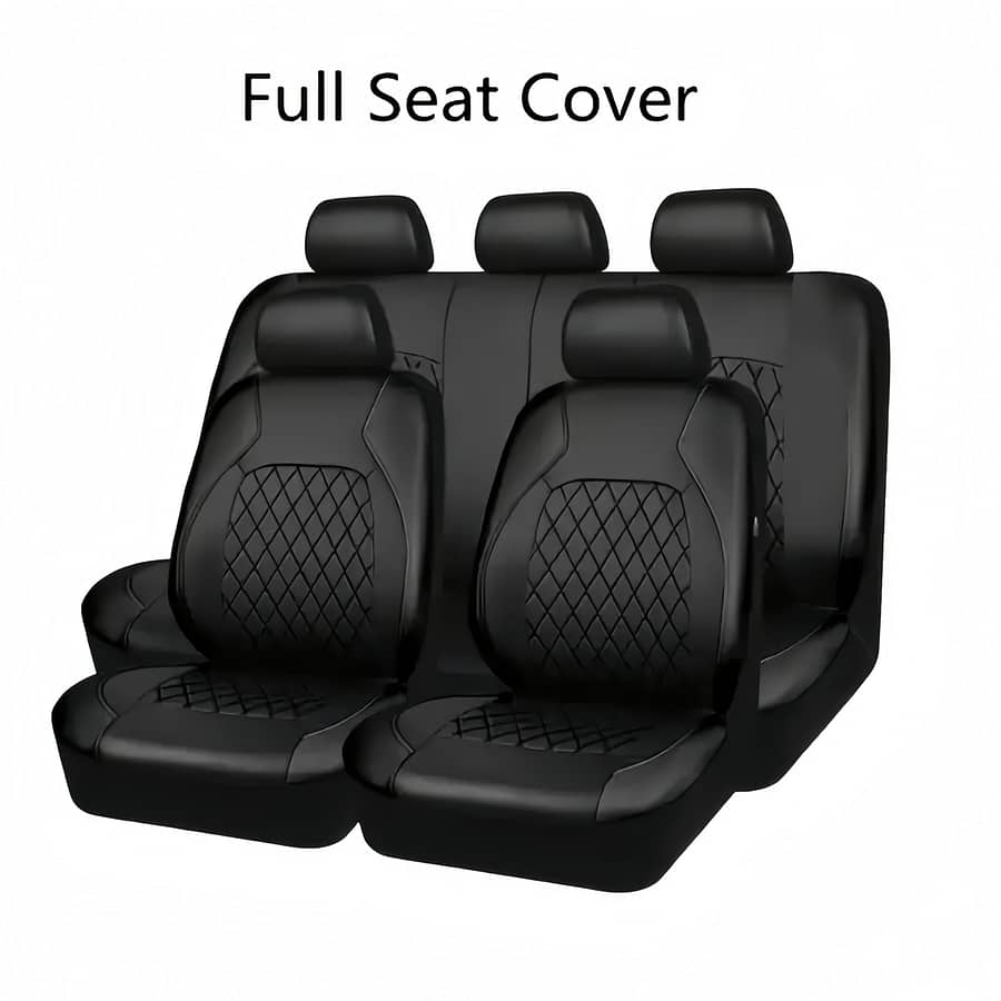 Universal Fit Leather Car Seat Covers Set, Black Full Coverage Seat Protectors With Sponge Filling, , & Comfortable – Interior Protection, Applicable To Most Models Automotive Shop Online at Dubai Trades 2