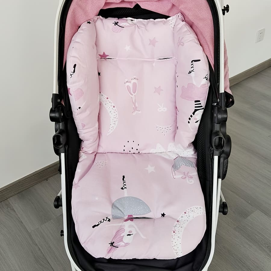 Universal Stroller Cushion Pad For Babies 0-3 Years, Reversible Quilted Polyester Liner With Adjustable Belts – Enhanced Thickness For Infant Carriage Support Accessories Shop Online at Dubai Trades 2