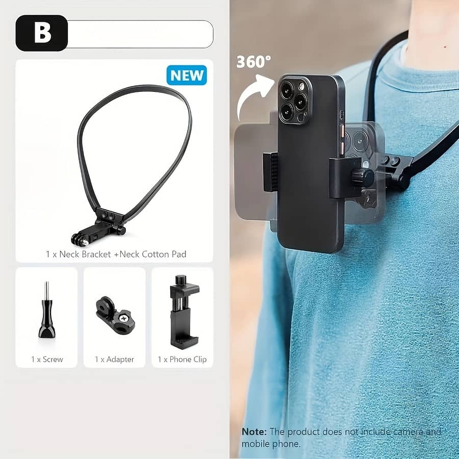 Versatile Pov/vlog Neck & Chest Mount – Phone And Camera Stand For Series, For Iphone 15, 14, 13, And For Android Devices – Ideal For Video Recording Accessories Shop Online at Dubai Trades 2