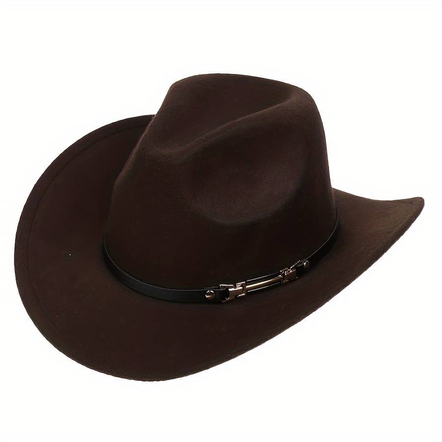Vintage Style Classic Beach Party Cowboy Cowgirl Hat, Retro Boho Style Simple Belt Decor Top Hat, For Photo Prop Cosplay Accessories Shop Online at Dubai Trades 2