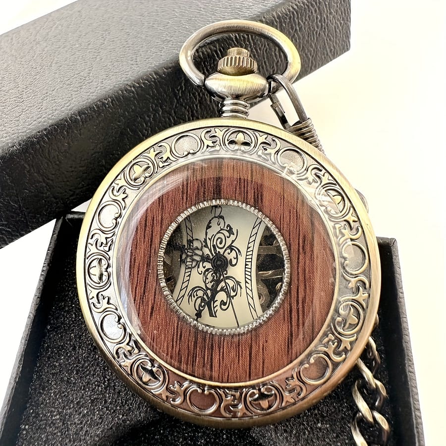 Vintage-inspired Men’s Mechanical Pocket Watch With Wooden Case, Roman & – Perfect Gift Idea, Large, Skeleton, Weflourish Clothing, Shoes & Jewelry Shop Online at Dubai Trades 2